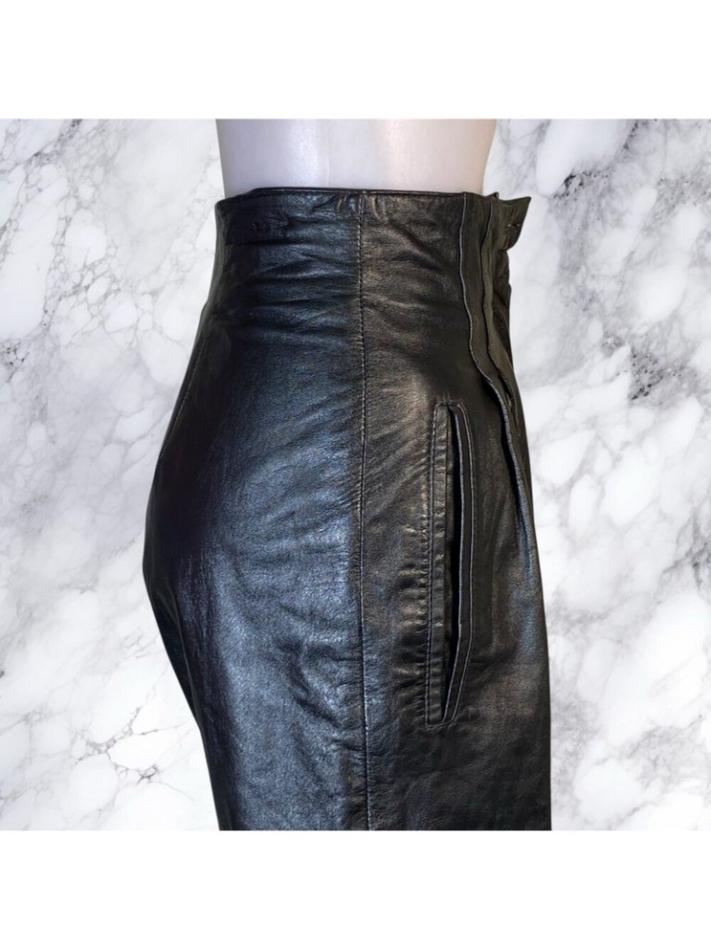 VTG Toffs Relaxed Leather Trouser - Picture 11 of 12